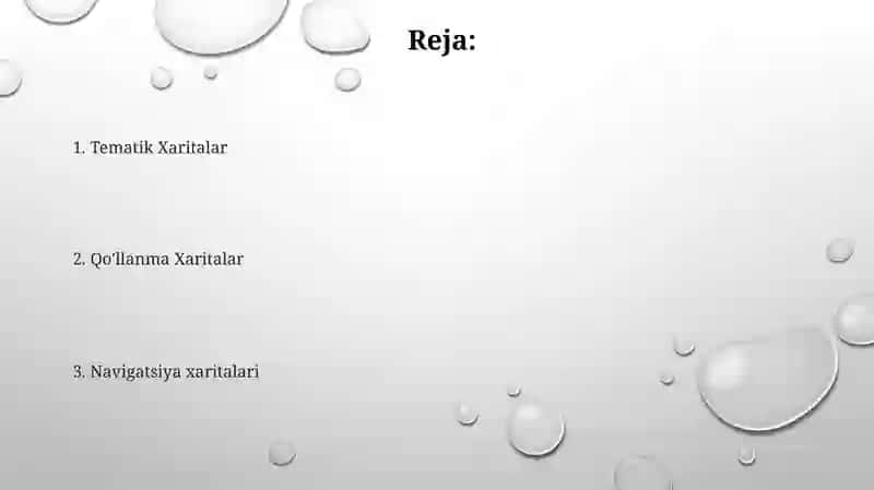 Xarita turlari 2