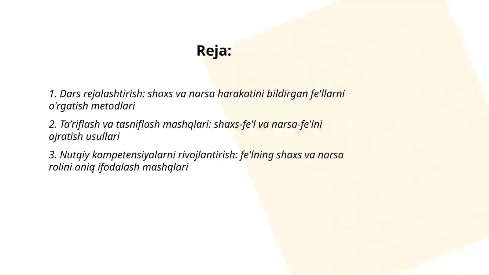 Shaxs-narsa harakati. Shaxs va narsa harakatini bildirgan so'zlar 2