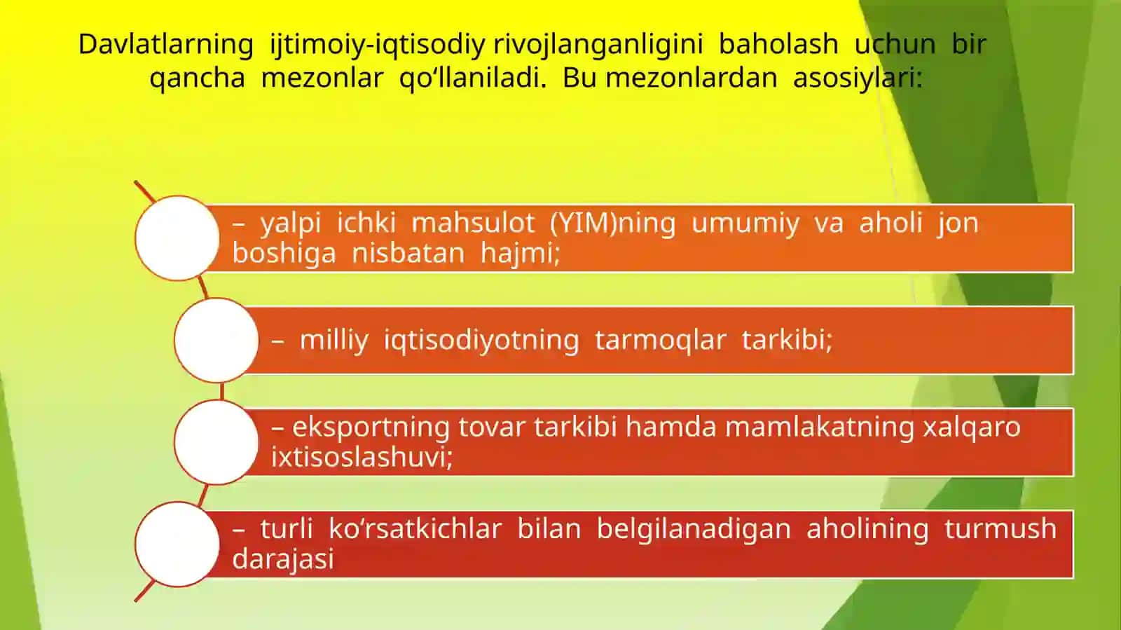 Jahon mamlakatlarining iqtisodiy rivoyati 2