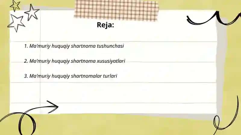 Ma'muriy huquqiy shartnomalar tushunchasi 2