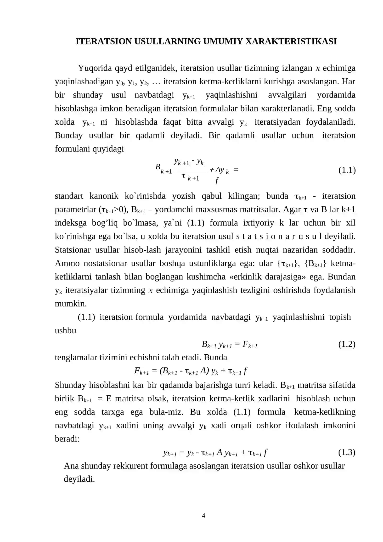Chiziqli algebraik tenglamalar sistemasini taqribiy yechish usullari 2