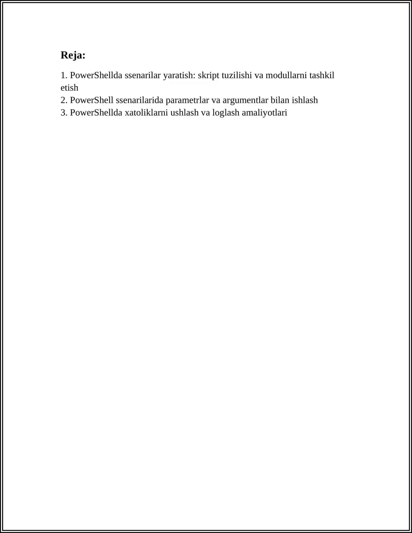 POWERSHELLDA SSENARIYLAR YARATISH 2