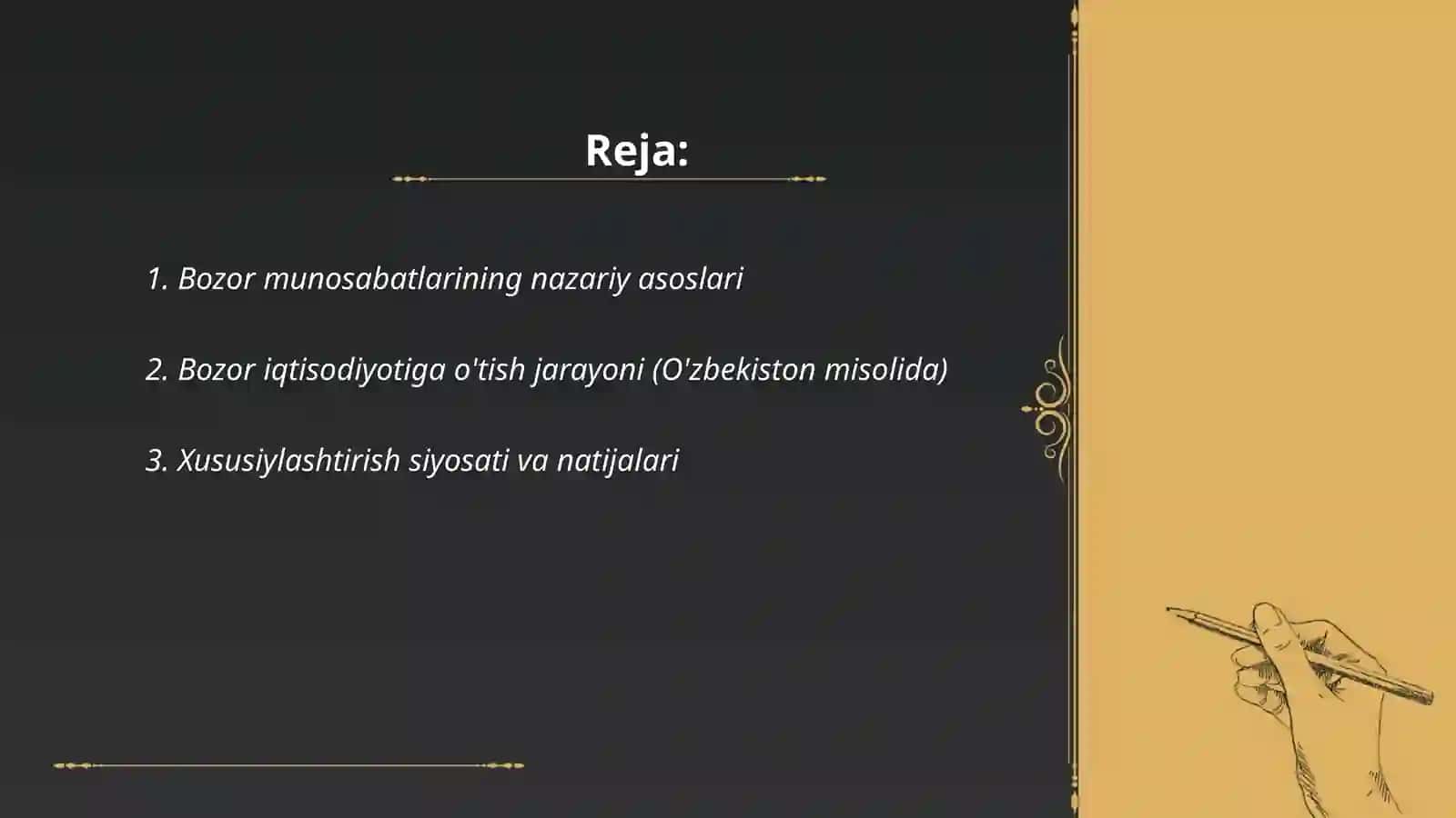 Bozor munosabatlaring rivojlanishi 2