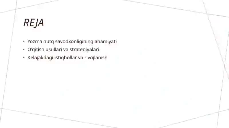 Yozma nutq savodxonligining xususiyatlari va istiqbollari 2