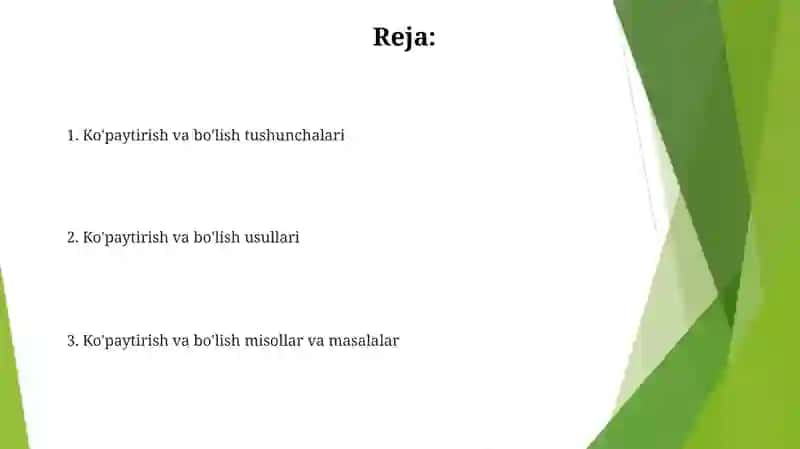 Ko'paytirish va bo'lish 2