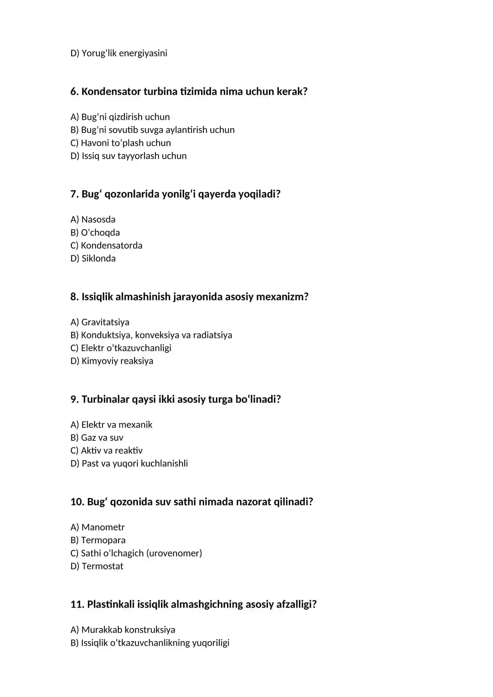 Issiqlik almashinish qurilmalari va bug’ qozonlari va turbinalarning ishlash printsiplari va konstruksiyalari 2