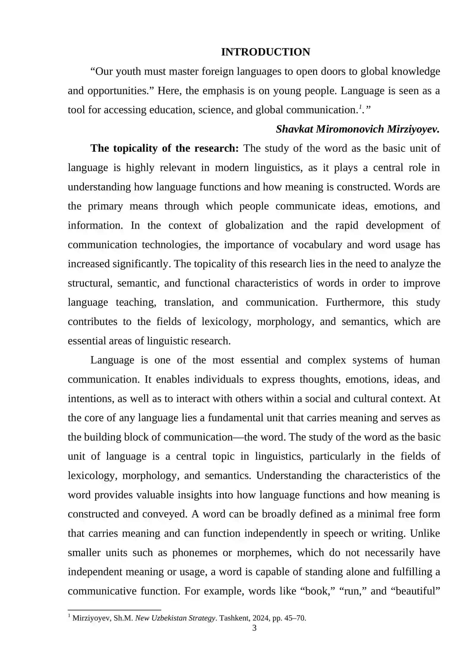 Characteristics of the Word as the Basic Unit of Language 2
