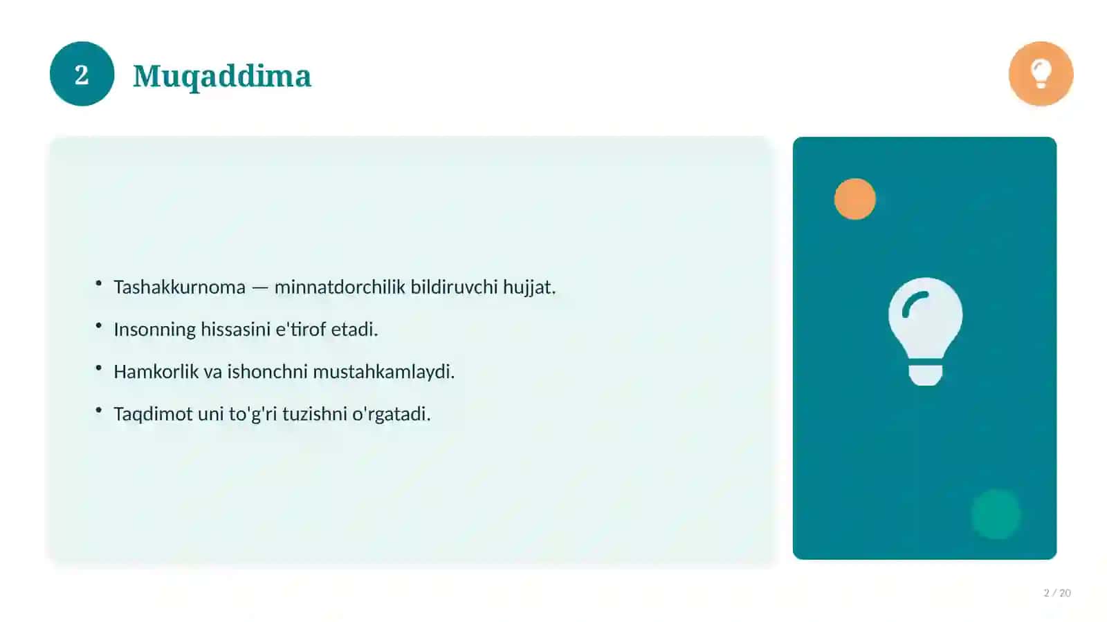 Tashakkurnoma: rasmiy ish uslubida 2