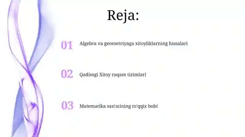Sharq(Xitoy) matematikasi 2