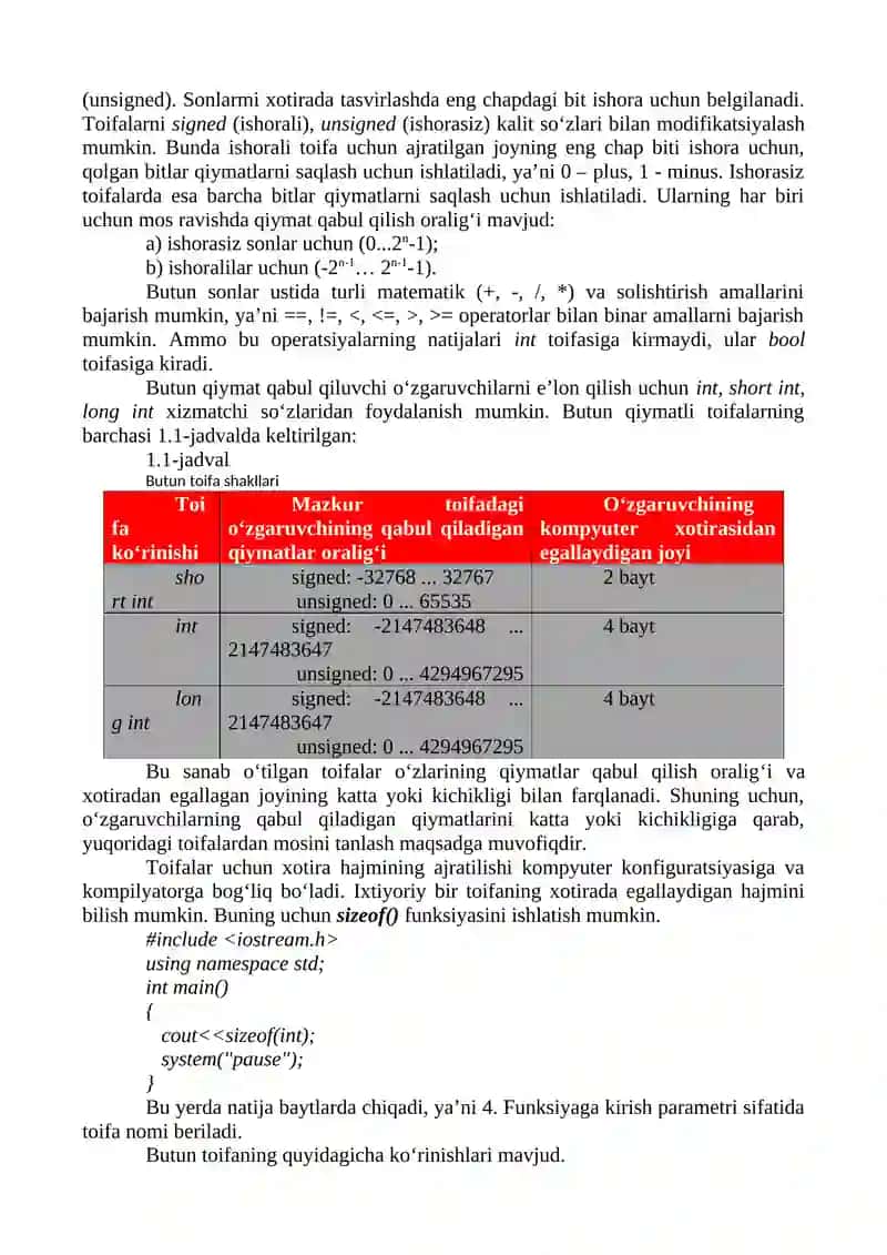 LABORATORIYA MASHG’ULOTLAR MATERIALLARI 2