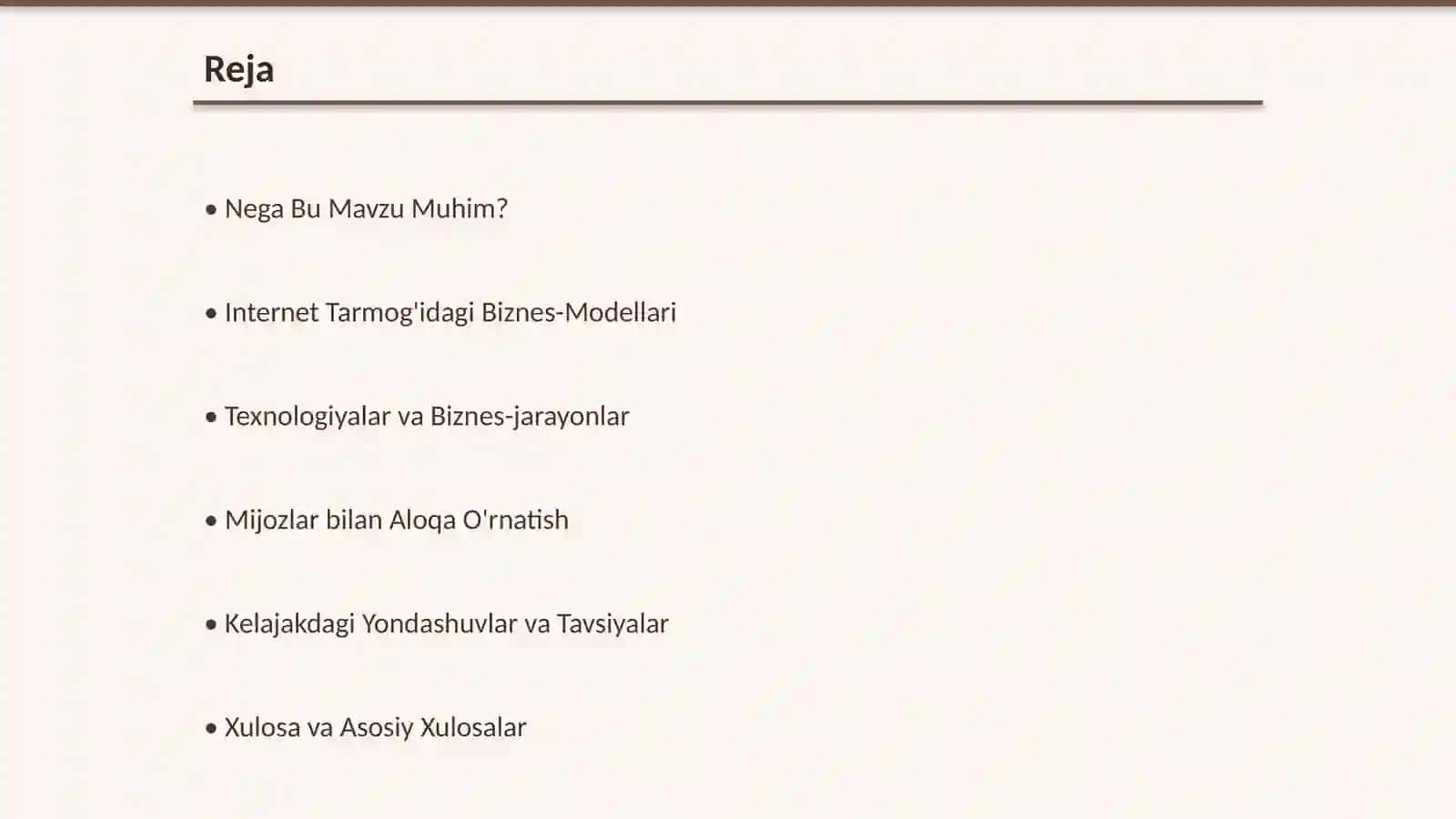 Internet Tarmoğida Biznes-Jarayonlarini Tashkil Etish 2