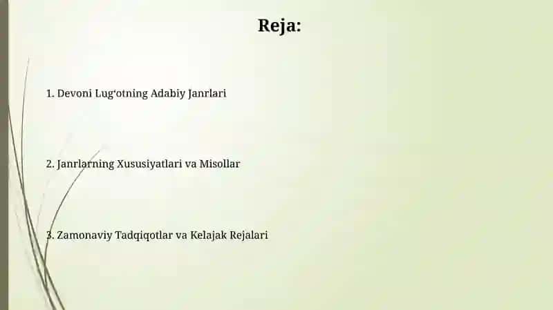 Devoni Lug'otning Adabiy Janrlari 2