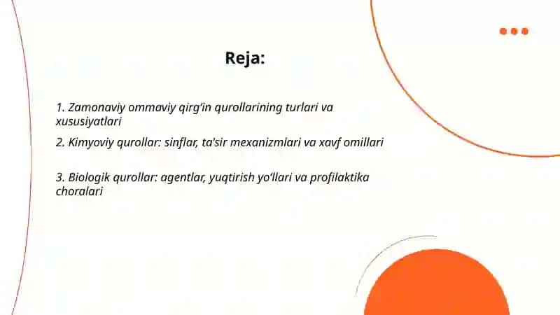Zamonaviy va ommaviy qirgʻin qurollari 2