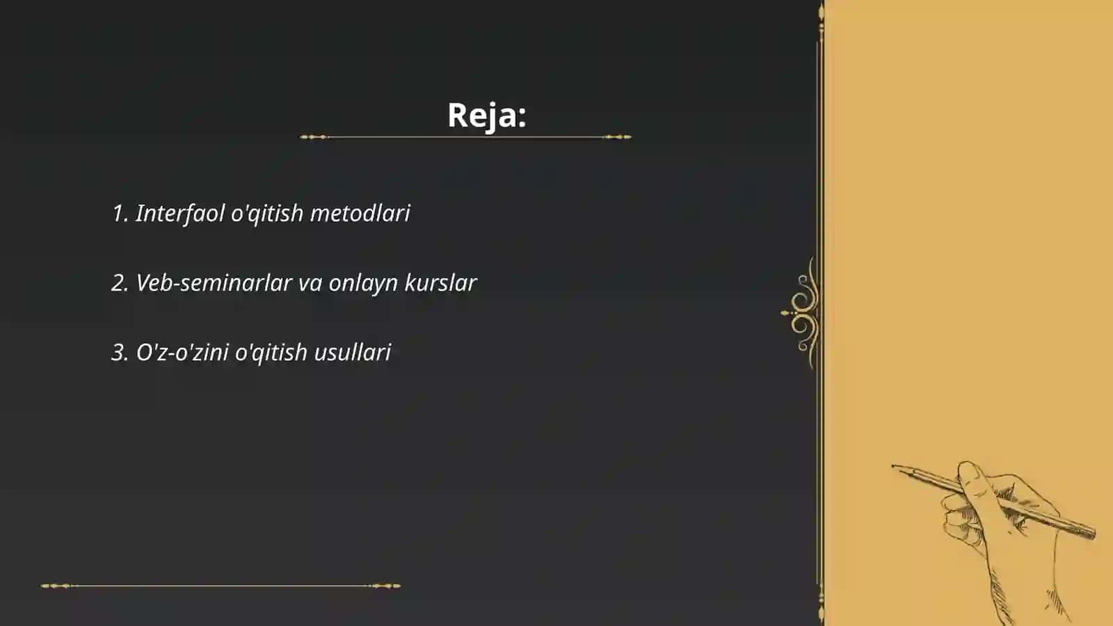 Interfaol o'qitish metodlari 2