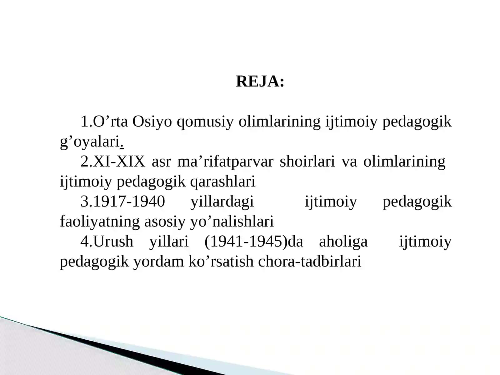 O’zbekistonda ijtimoiy pedagogikaning rivojlanishi tarixi 2