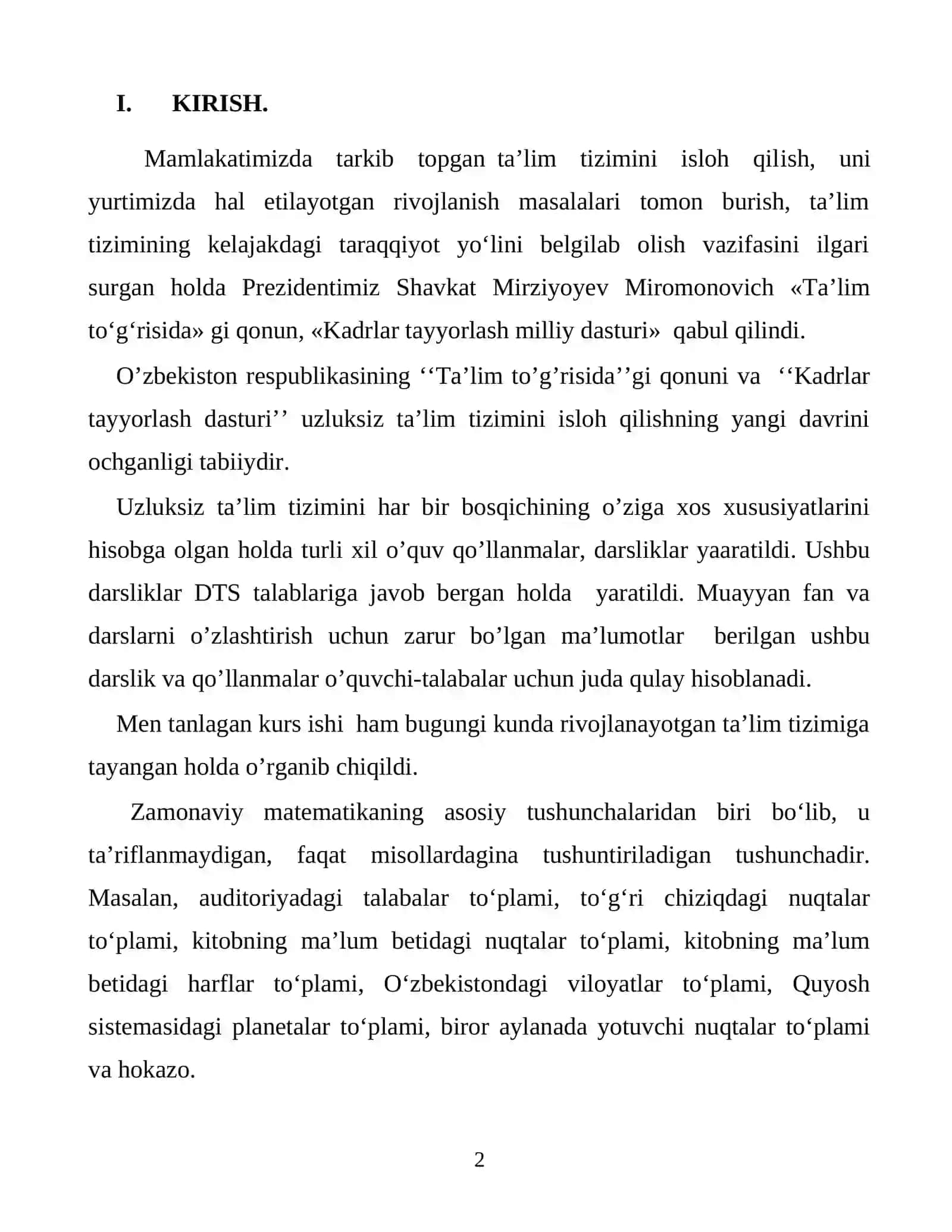 Sonli to'plamlar. Xaqiqiy sonlar to'plami. kompleks osnlar  va ular ustida amallar2 2