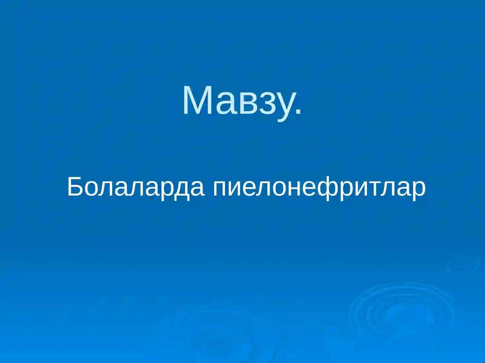 Пиелонефрит 2