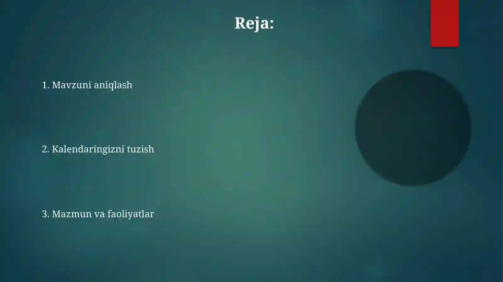 Kalendar tematik reja tuzish 2
