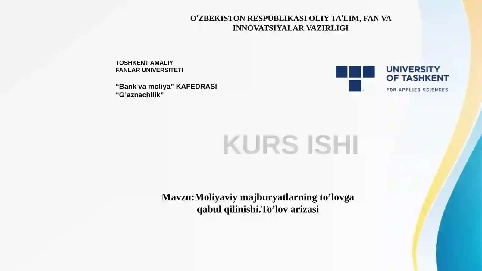 Moliyaviy majburiyatlarning iqtisodiy va huquqiy asoslari 2