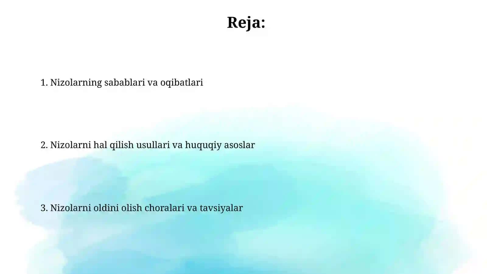 Konfliktlarning yechilishi pedagogikasi 2