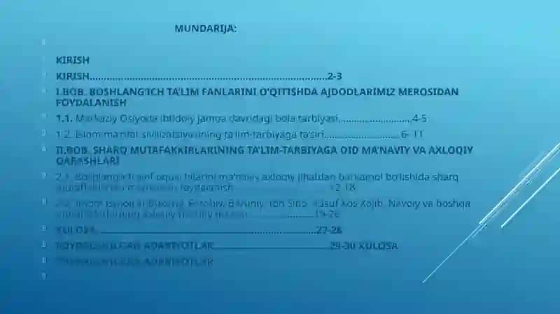 BOSHLANG‘ICH SINF FANLARINI O‘QITISHDA SHARQ MUTAFAKIRLARI MEROSIDAN FOYDALANISH 2