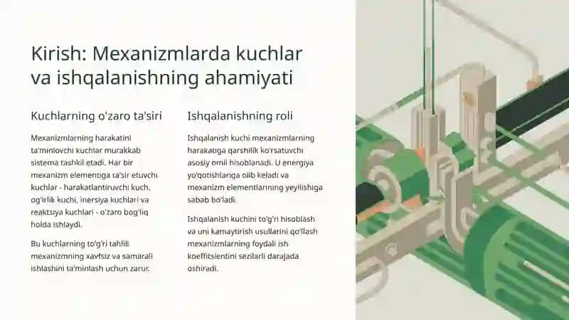 Mexanizmlar va ishqalanish kuchlari 2