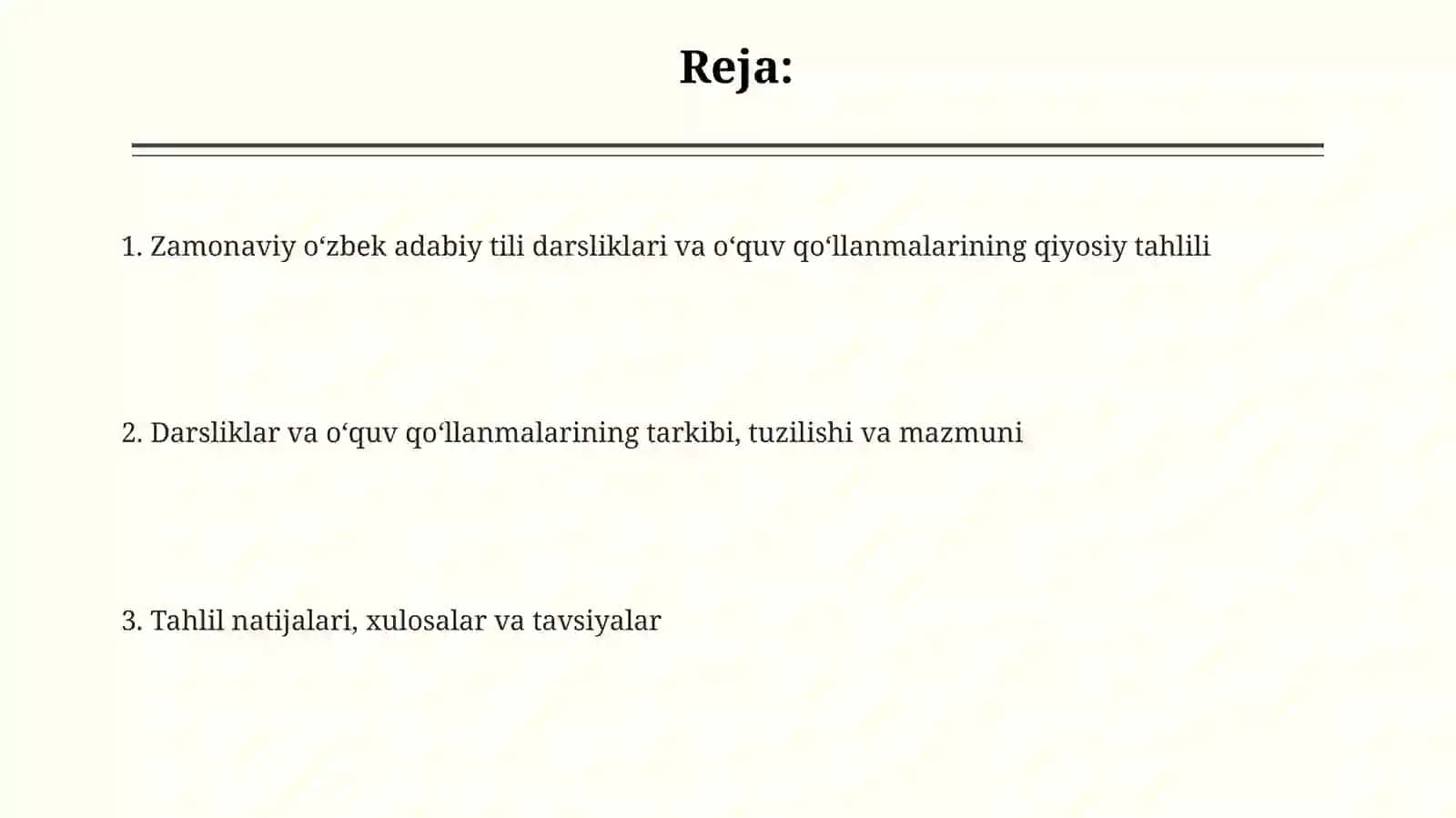 Hozirgi oʻzbek adabiy tili fani darslik va oʻquv qoʻllanmalarning qiyosiy tahlili 2