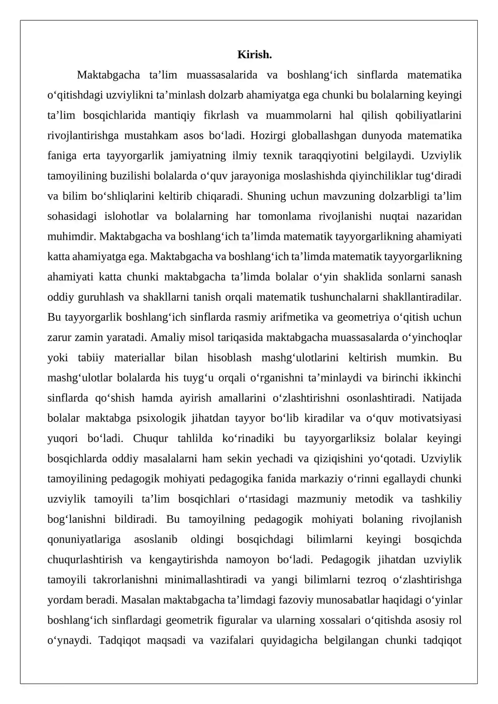 Uzviylikni tahlil qilish 2