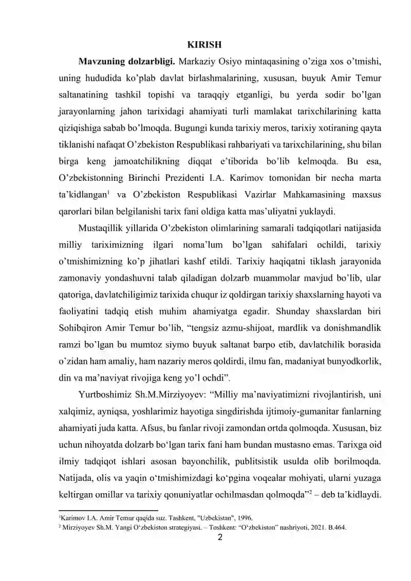 Amir Temur shaxs sifatida, hayoti va harbiy yurishlari 2
