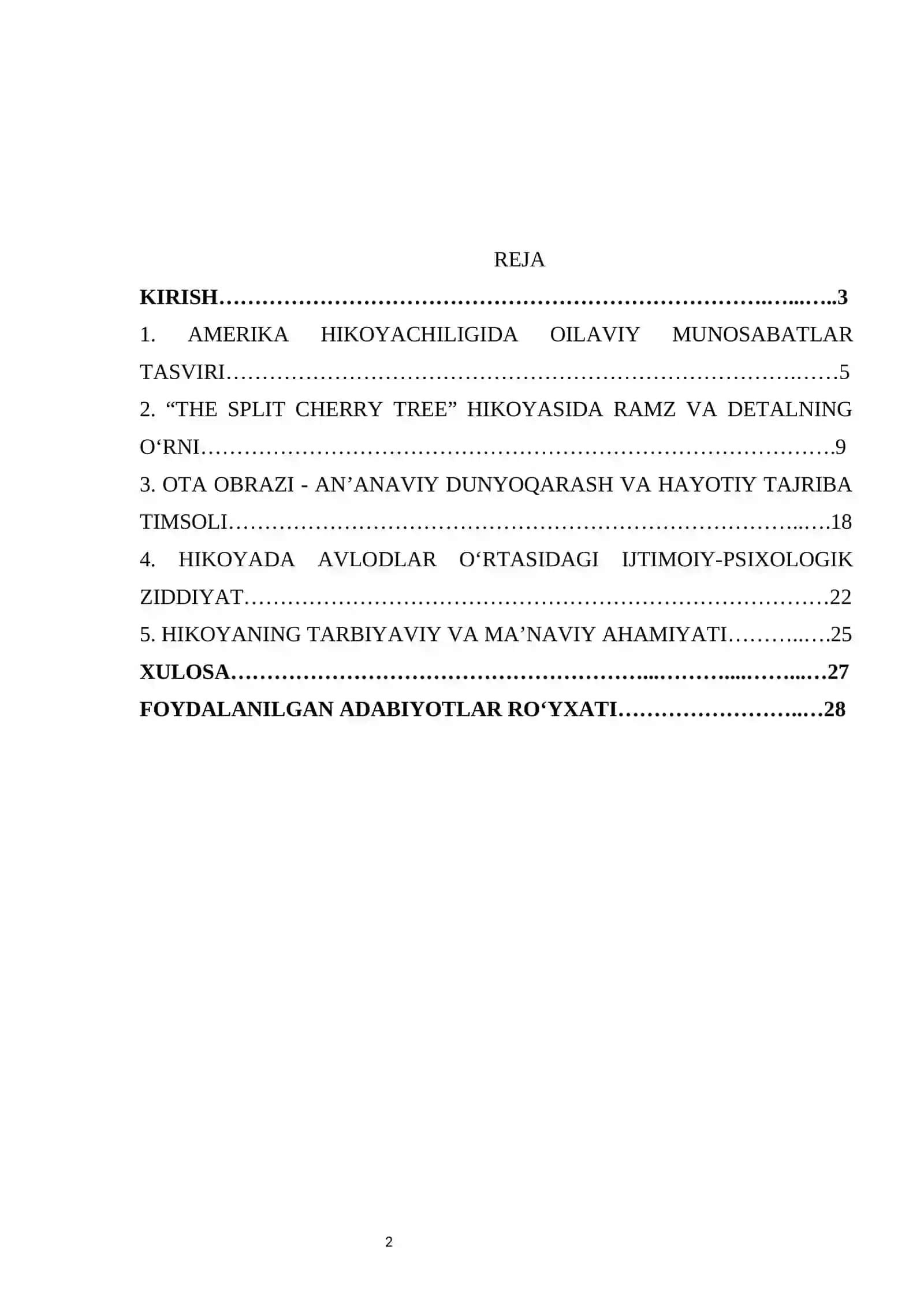 Split Cherry Tree hikoyasida ota va farzand o'rtasidagi ijtimoiy- psixologik munosabatlari 2