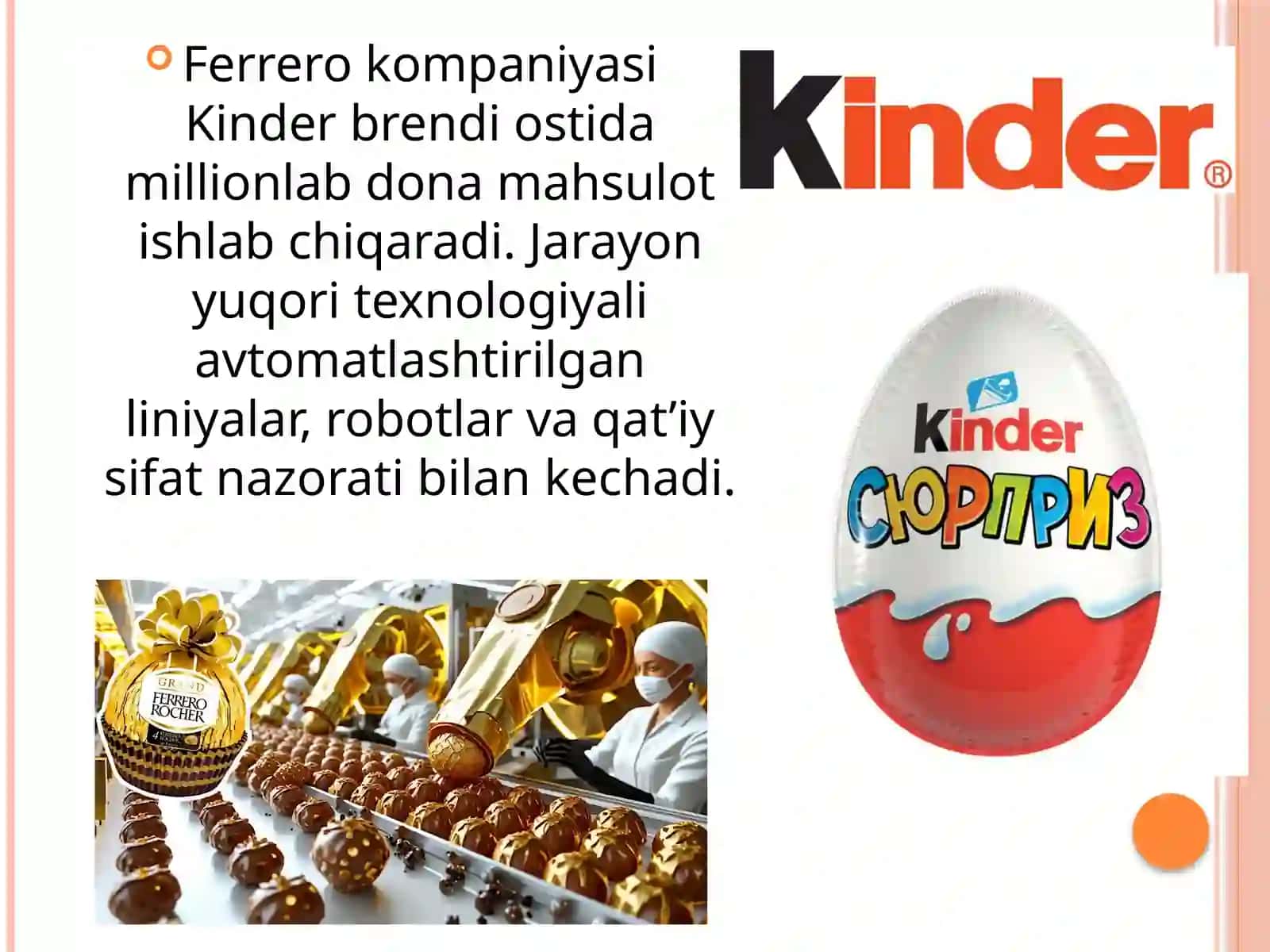 Ferrero kompaniyasi Kinder brendi 2