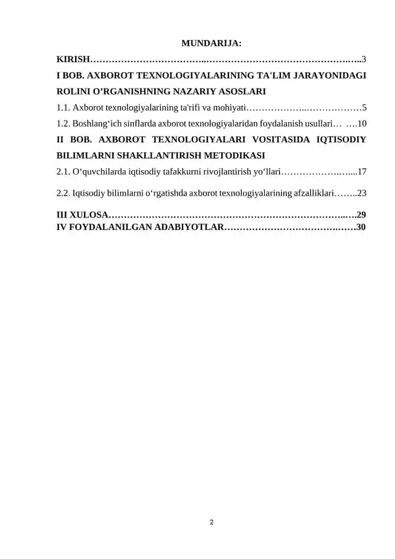 AXBAROT TEXNOLOGIYARI-BOSHLANG'ICH SINF O'QUVCHILARIDA IQTISODIY BILIM FAOLIYATI VOSITASI SIFATIDA 2