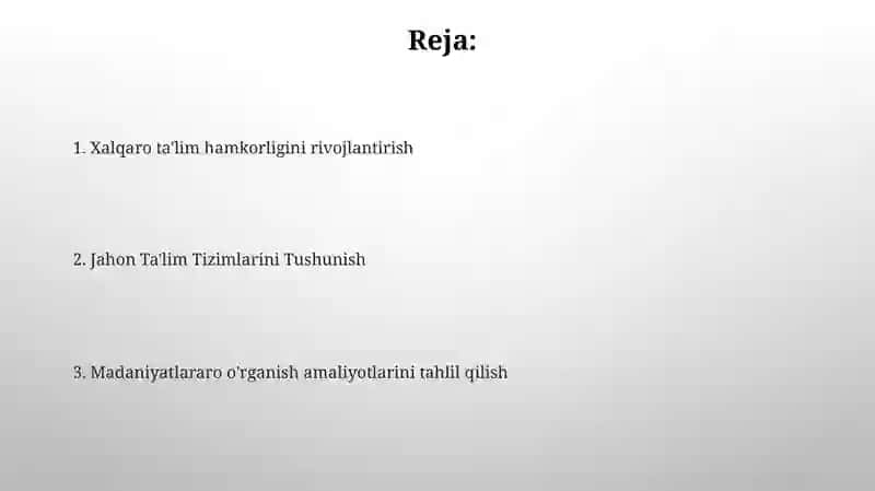 Qiyosiy pedagogikaning xalqaro vazifalari 2