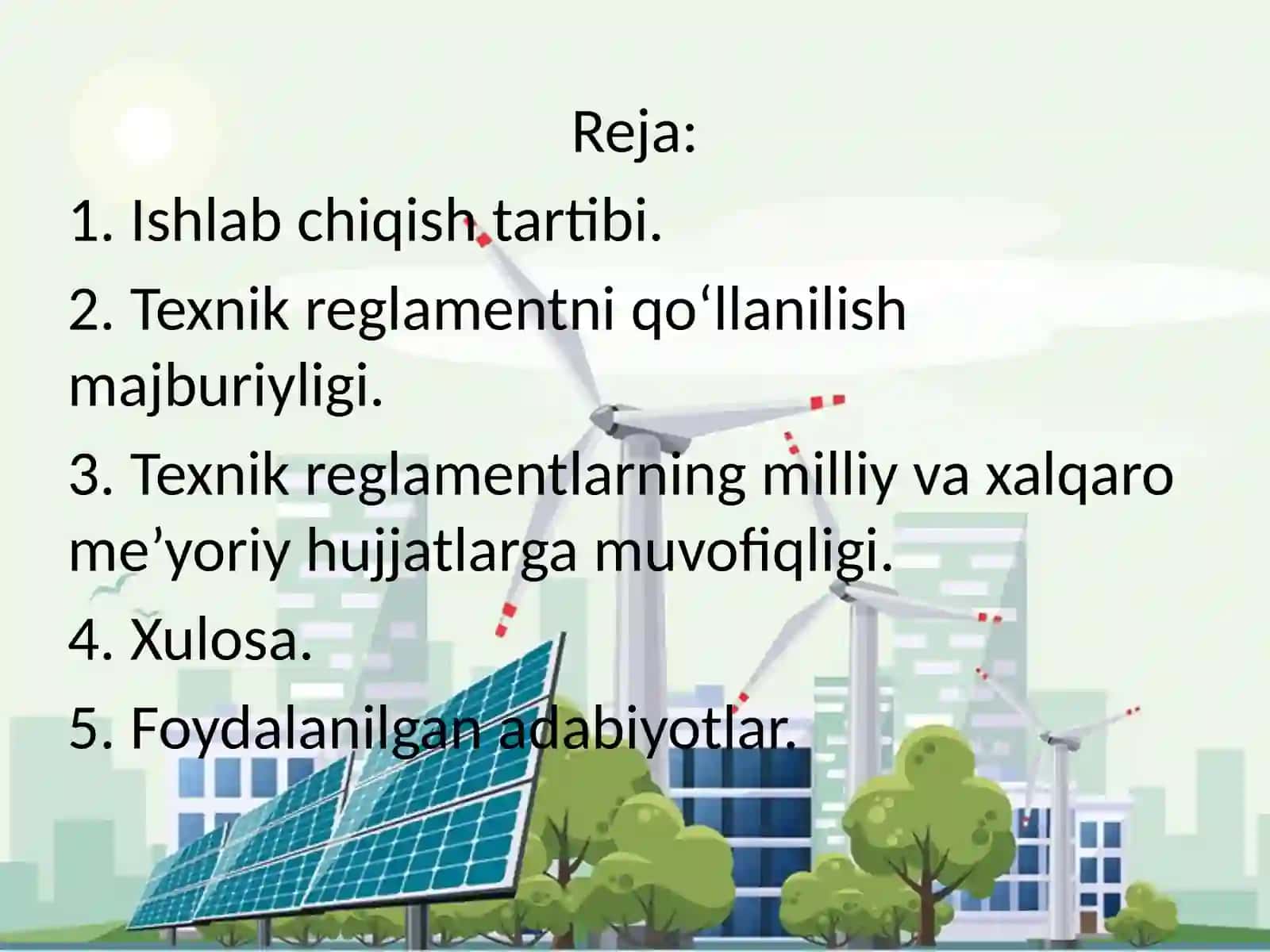 Texnik Reglamentlarni Ishlab Chiqish va Tartibi 2