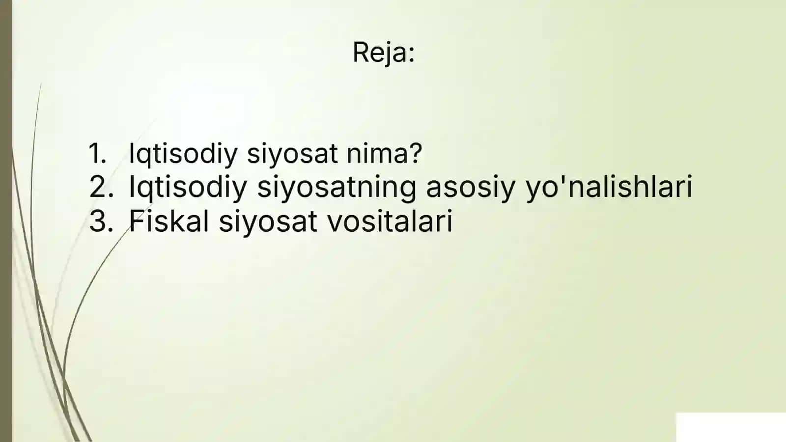 Iqtisodiy siyosatning dastak va vositalari 2