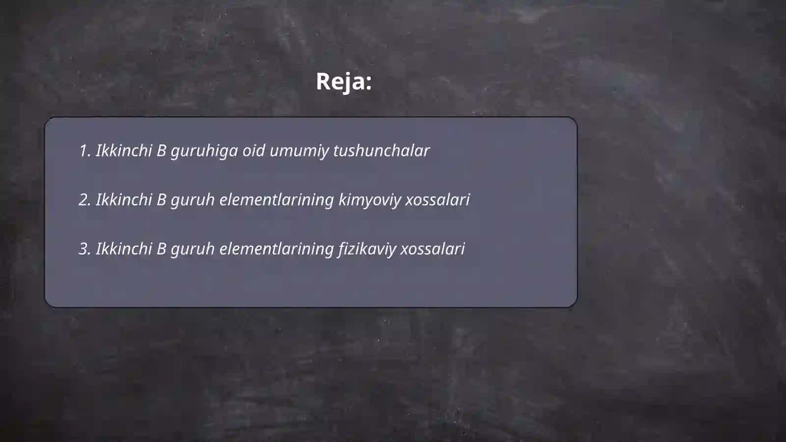 Ikkinchi B guruh elementlari ( HG misolida) 2