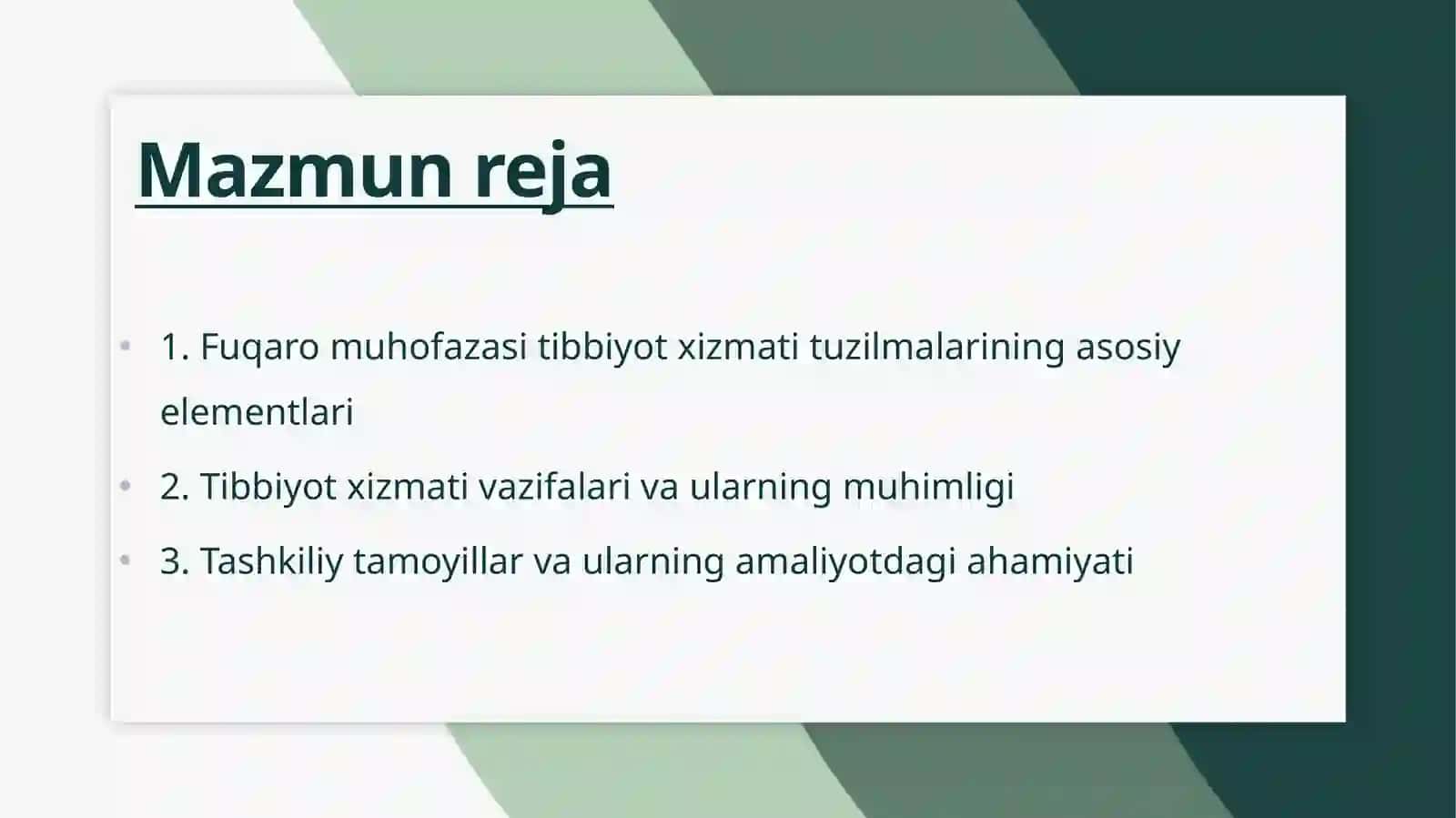 Fuqaro muhofazasi tibbiyot xizmati tuzulmalari, vazifasi, tashkiliy tamoyillar 2