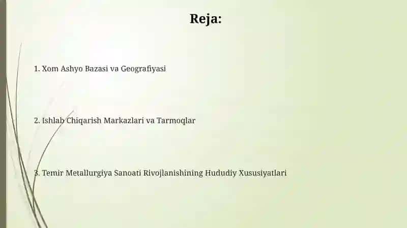 Qora metallurgiya sanoati rivojlanishining hududiy jihatlari 2