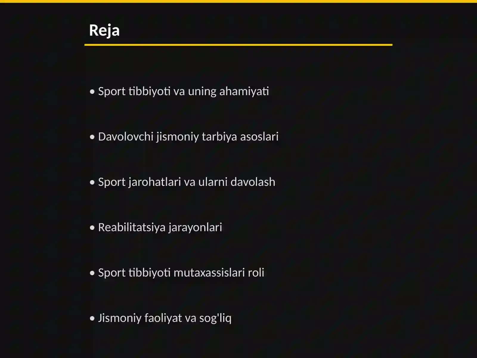 Sport tibbiyoti va davolovchi jismoniy tarbiya 2