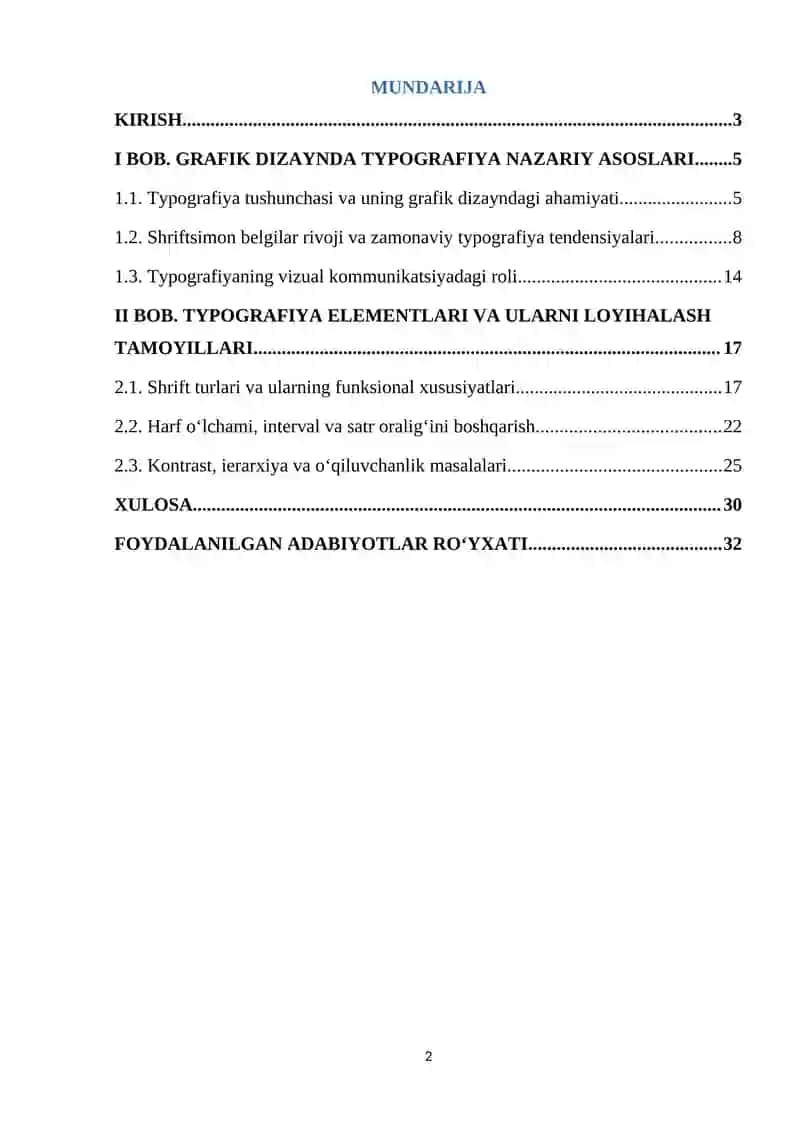 Grafik dizaynda typografiya yechimlarini loyihalash 2