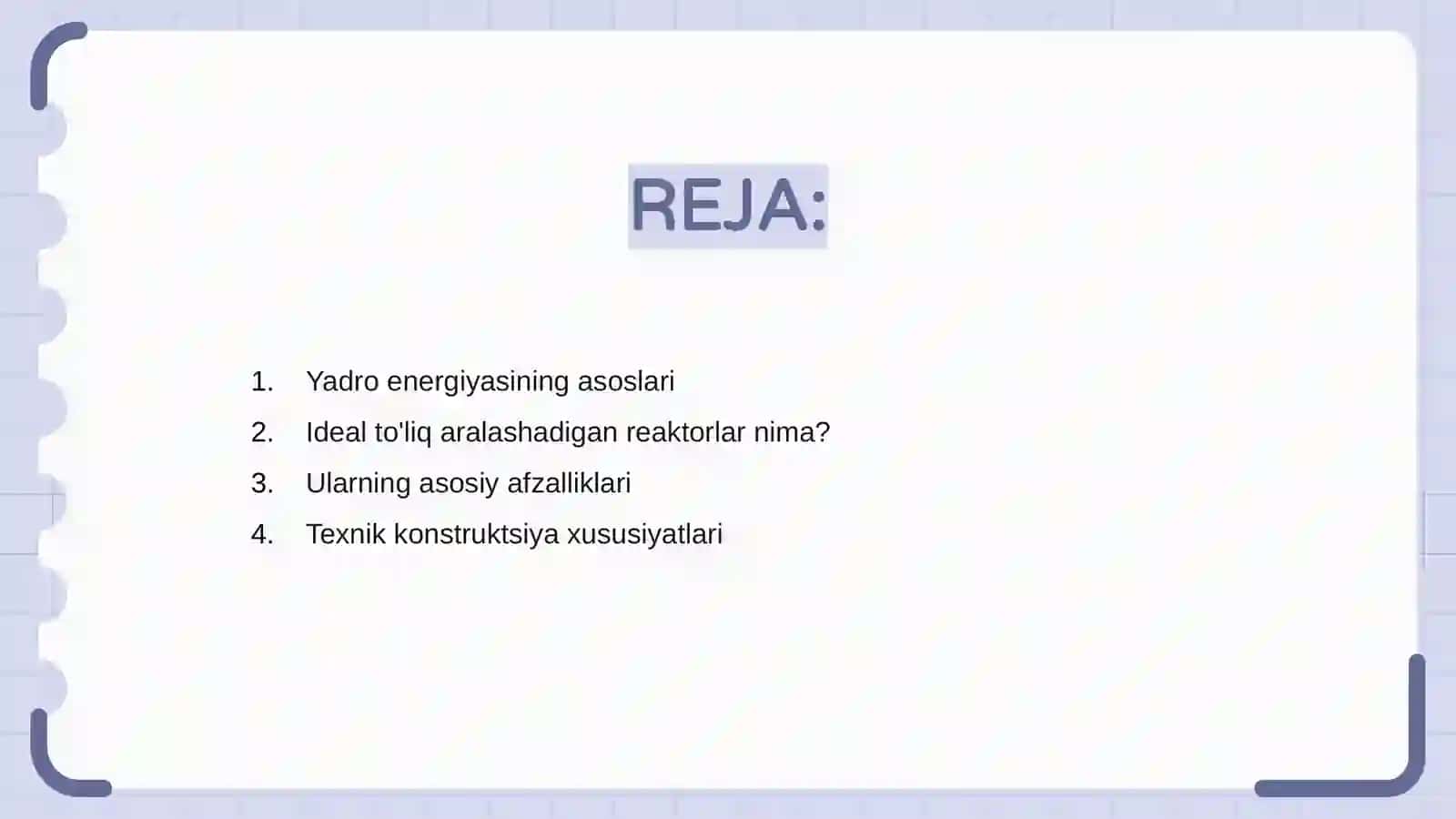Ideal to'liq aralashadigan reaktorlar 2