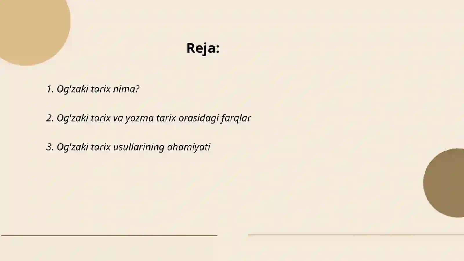 Og'zaki tarix usullari 2