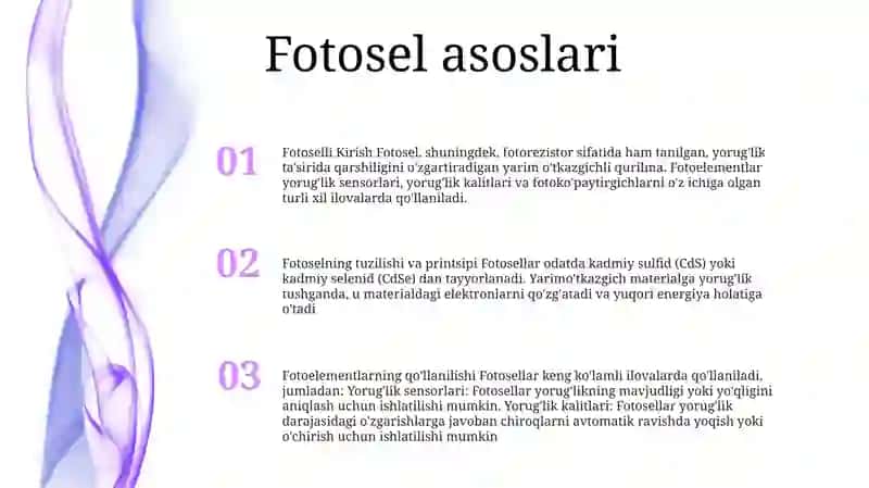 Fotoelementlar Va Ularning QoʻLlanilishi 2
