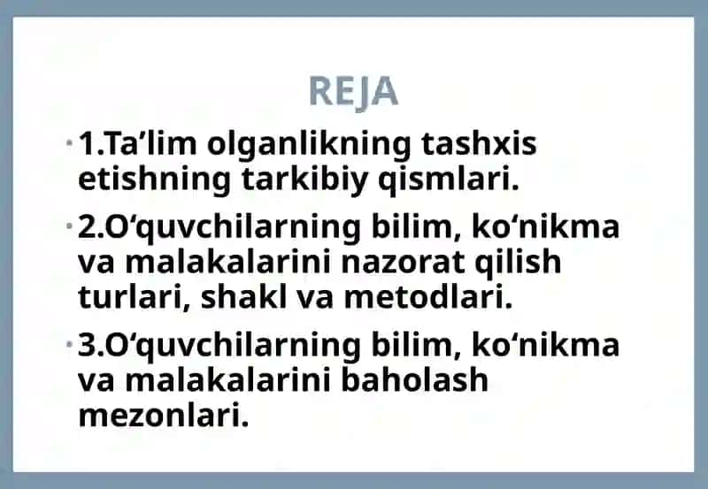 O‘quvchilarning bilim, ko‘nikma va malakalarini tashxis etish. Ta‘lim sifatini baholash bo‘yicha xalqaro tadqiqotlar 2