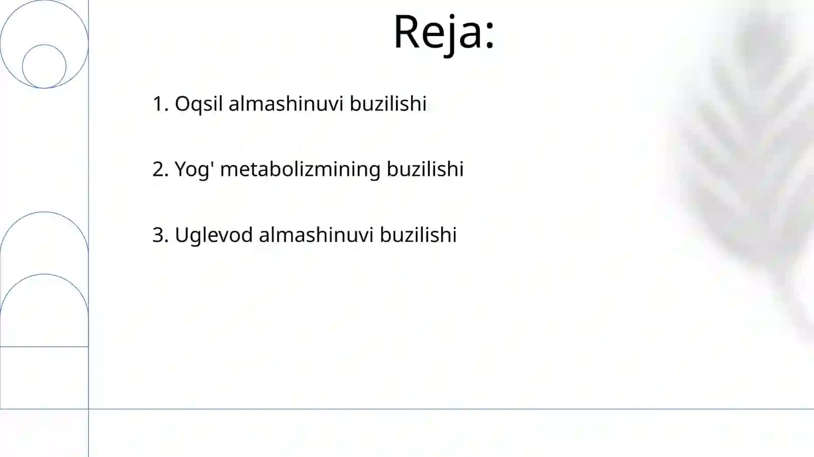 Ochlikda karbonsuvlar, yogʻlar va oqsillar almashinuvining buzilishi 2