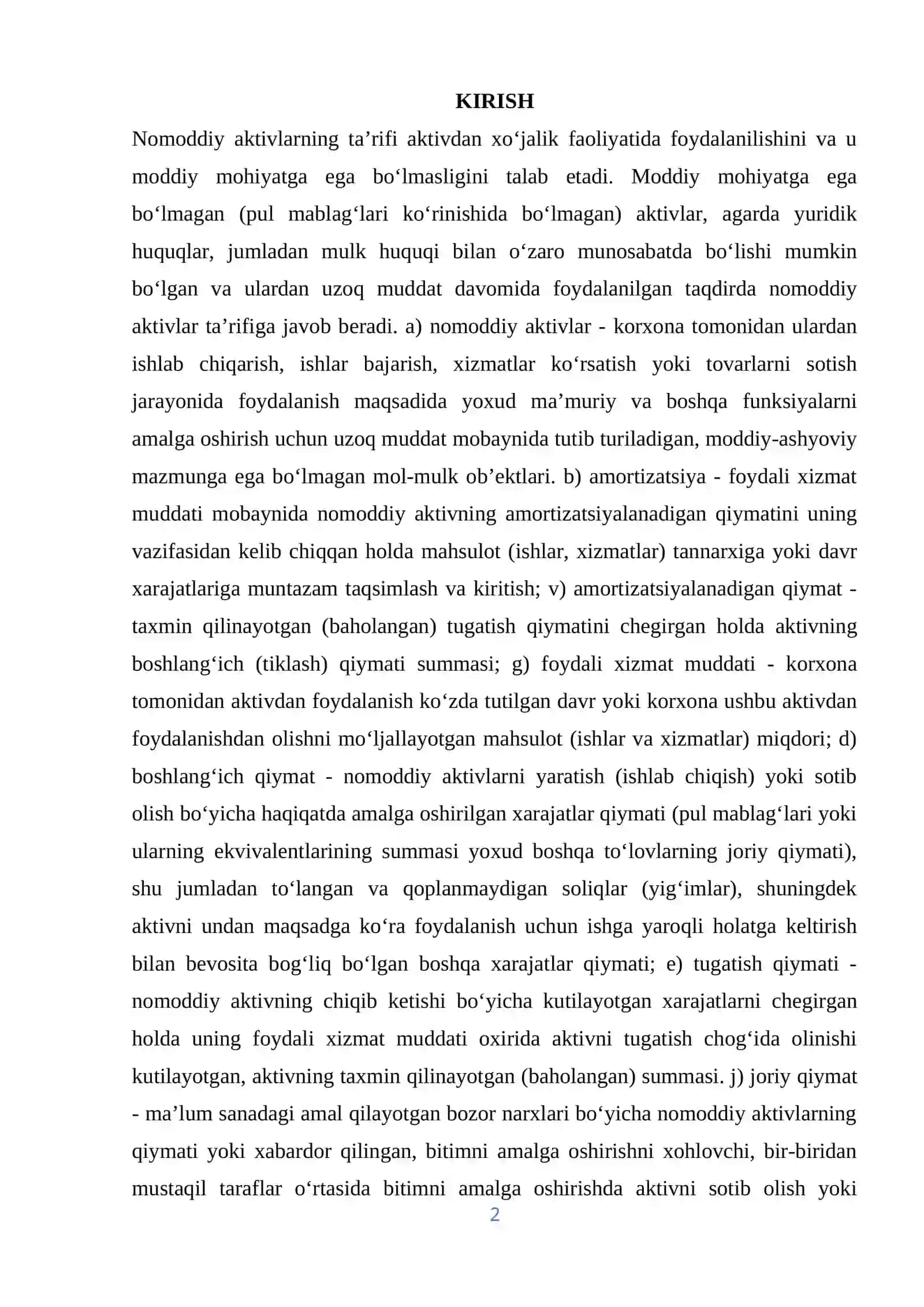 NOMODDIY AKTIVLARGA AMORTIZATSIYA HISOBLASHNING TARTIBI VA USULLARI 2