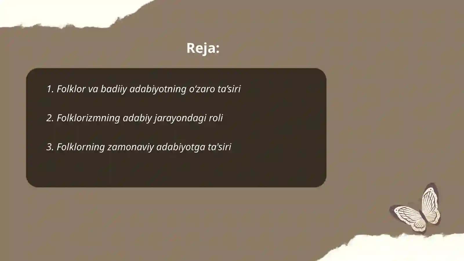 Folklor va badiiy adabiyot munosabatlari 2