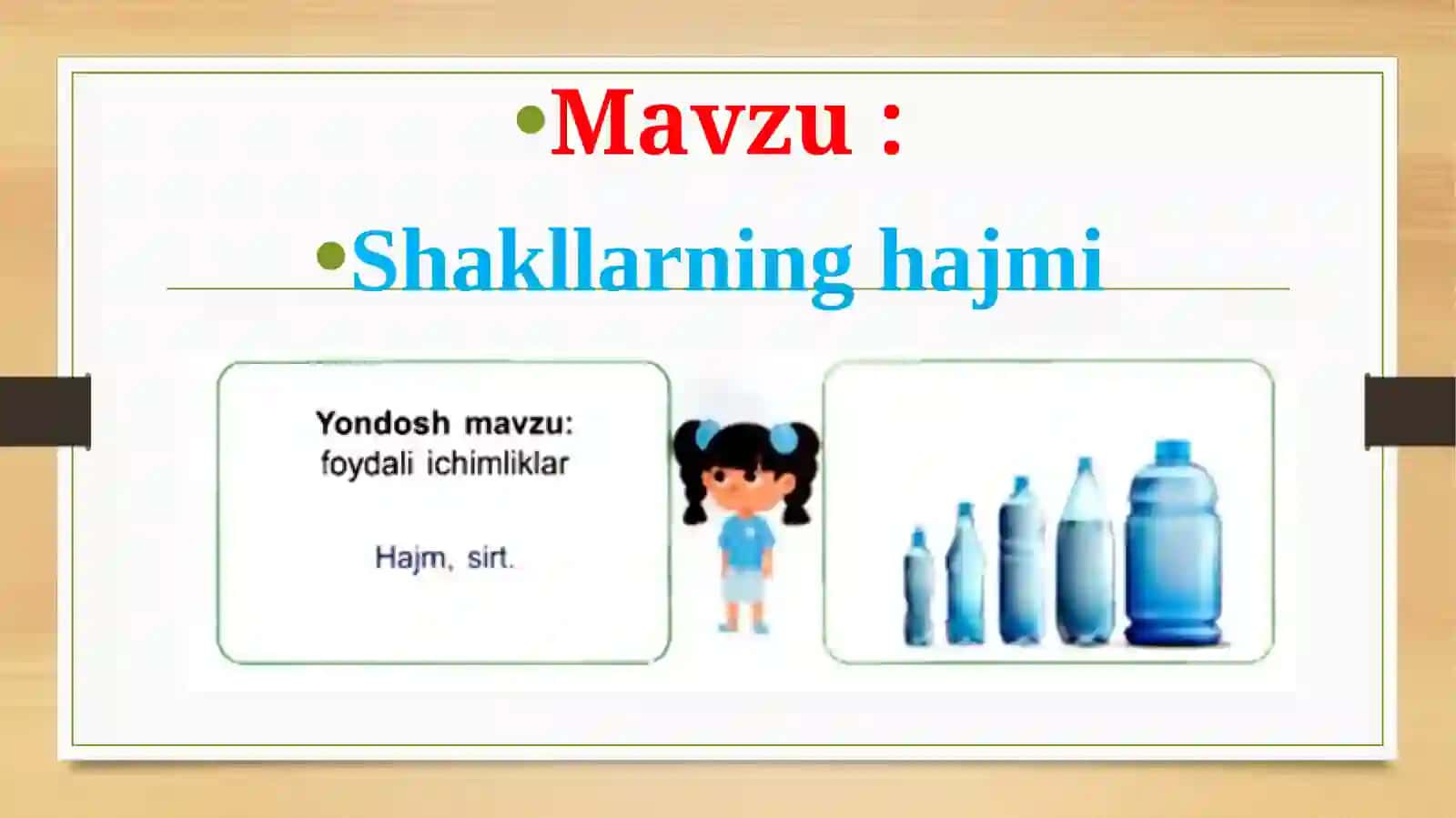 2-sinf.matematika. Shakllarning hajmi. 2