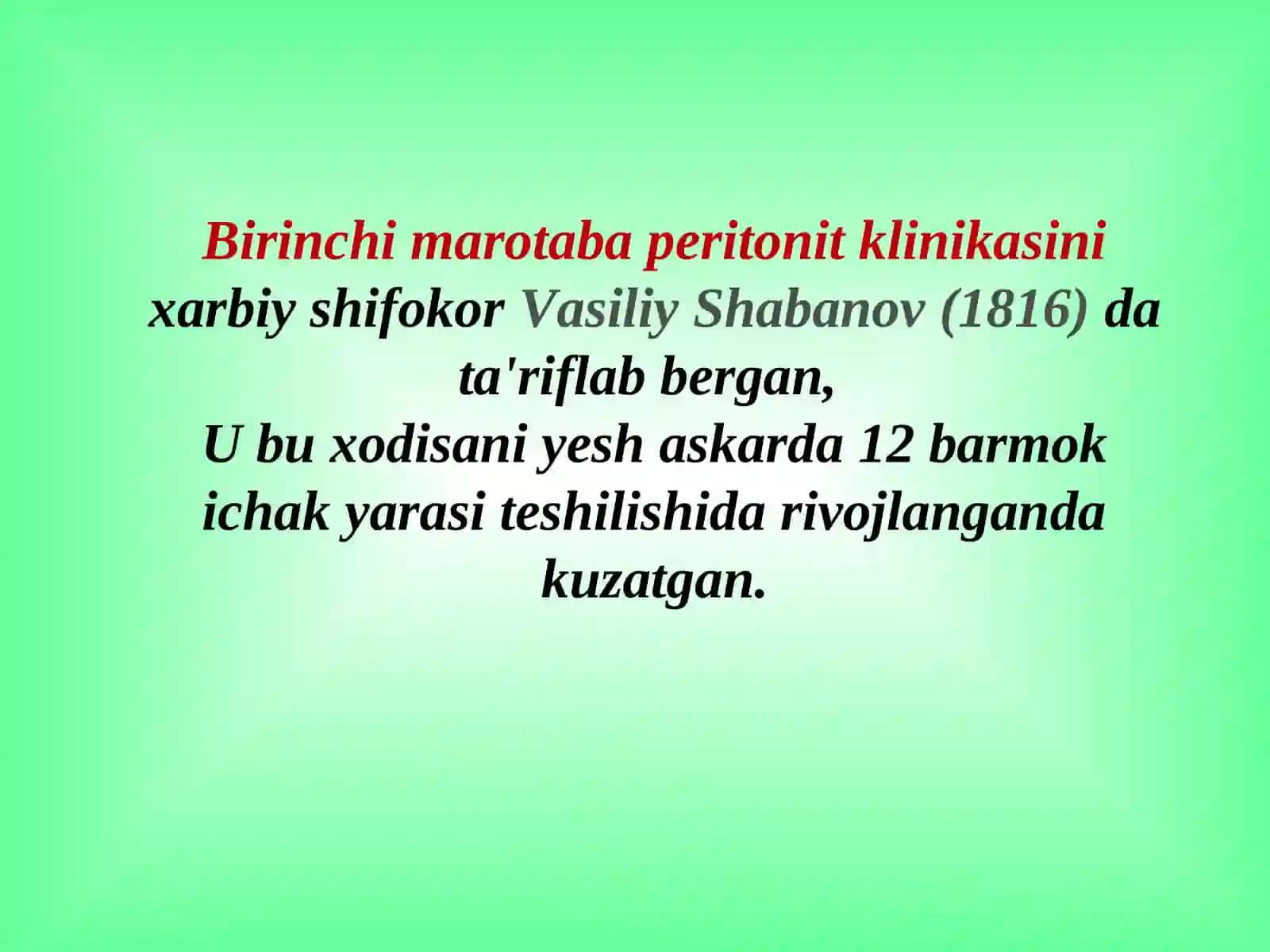 O‘tkir peritonit 2