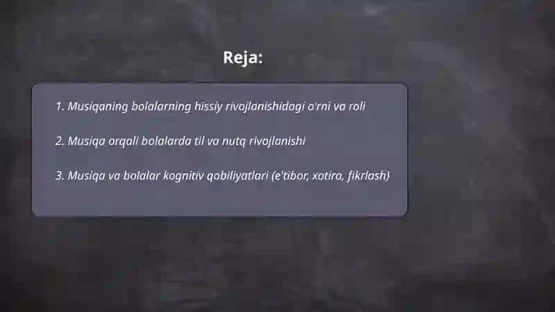 Bolalar hayotida musiqani oʻrni va roli 2
